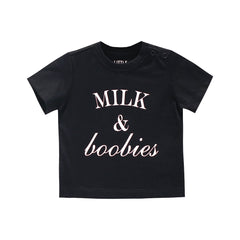 MILK AND BOOBIES BABY TEE